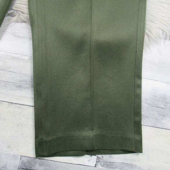 TOMMY BAHAMA Silk Blend High Rise Cropped Pants Olive Green Women's Size 8 - Picture 5 of 12